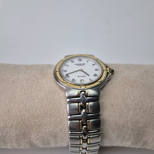 Raymond Weil Parsifal 9190 μεταχειρισμένο δίχρωμο ρολόι quartz