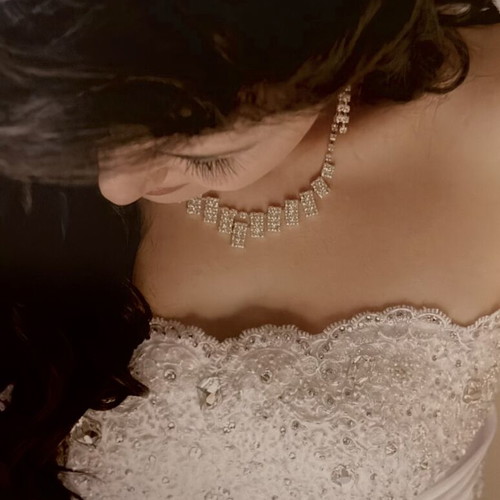 Wedding dress with Swarovski stones like new, size S, white