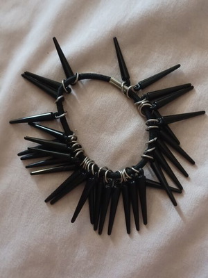 Hair accessory with spikes like new, black, punk rock style