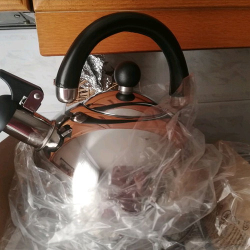 Stainless steel kettle retro style, new, 2 liters, British type