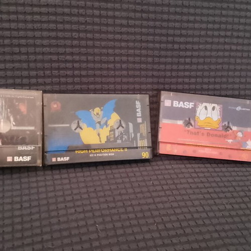 Batman Donald Duck BASF High Performance II cassette tapes used, 1995 collection