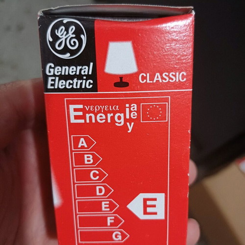 General Electric B22 40w incandescent bulb new, transparent