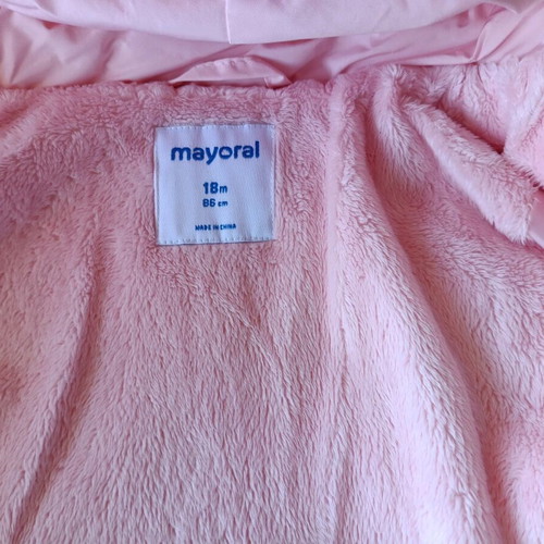 Mayoral jacket 18 months 86cm like new, pink, very warm