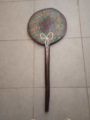 Hand-painted wooden oven paddle, handmade