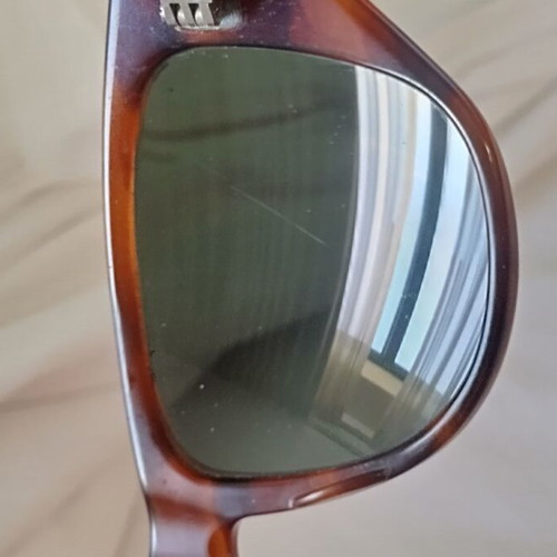 Ray Ban Cabarello vintage sunglasses used, brown frame, green lenses
