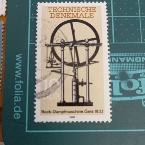 Germany DDR stamp 1985 steam engines like new