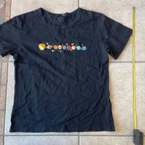 Black t-shirt with design used, size L