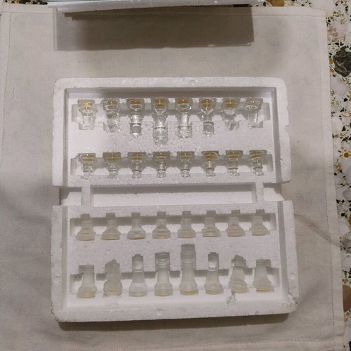 Johny Walker collectible glass chess set new