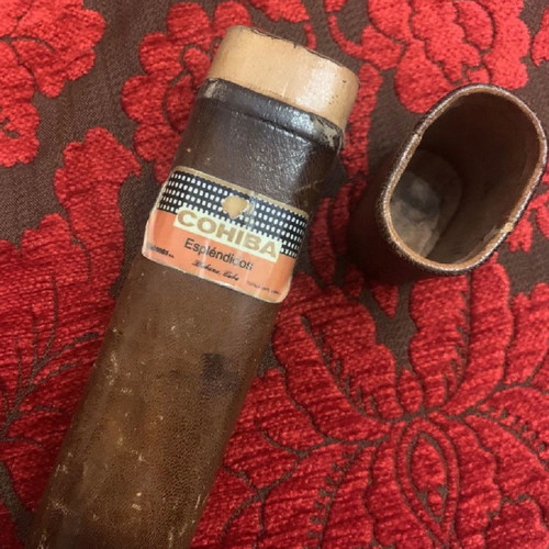 COHIBA cigar case from 1970 used, collectible