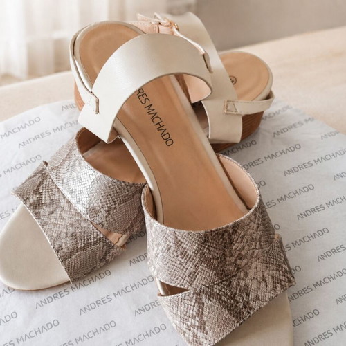Andres Machado sandals size 44 snake print like new