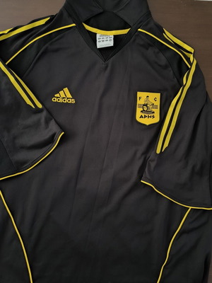 Aris FC 2005-2006 Adidas authentic football jersey CACERES 18, size L