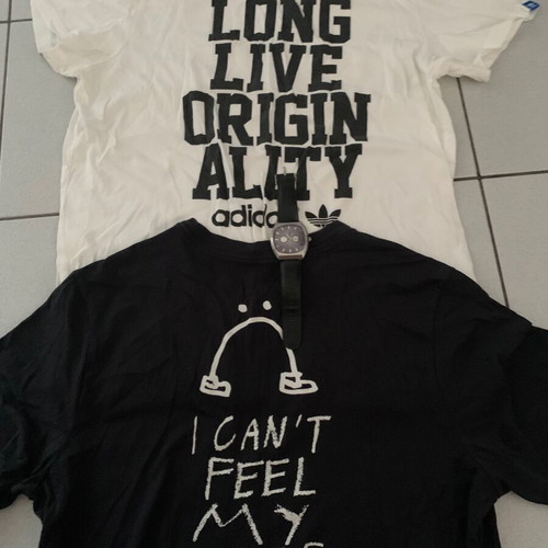 Adidas and Nike T-shirts Large with Replay watch like new