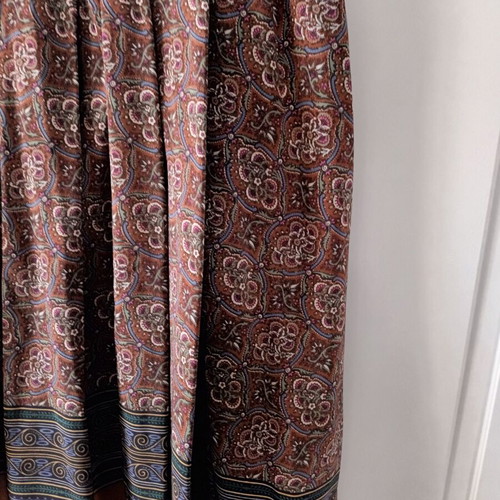 Dress in synthetic satin with short sleeve, new, multicolor, size XL