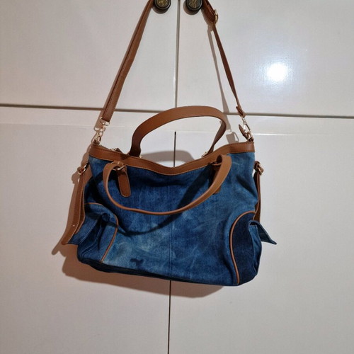 Denim shoulder bag vintage limited edition