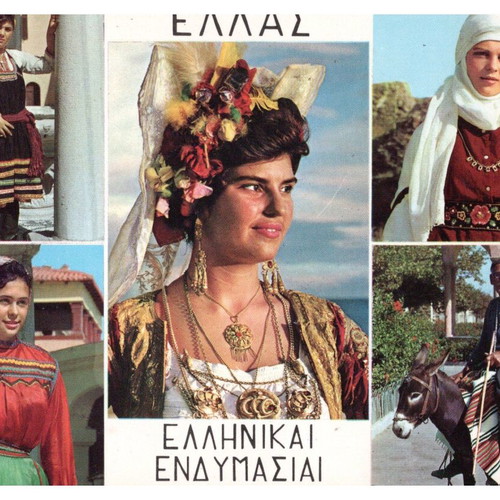Collectible postcards used, pack of 10, 1970-80