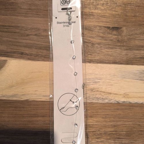Stainless steel anklet new, unused, hypoallergenic