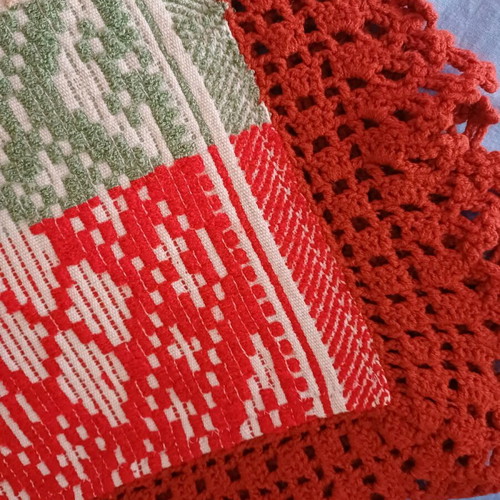 Vintage Handmade Woven Throw Blanket 110x180 cm