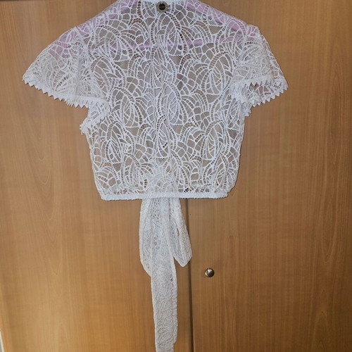 Lynne maxi skirt set with crop top like new, broderie style