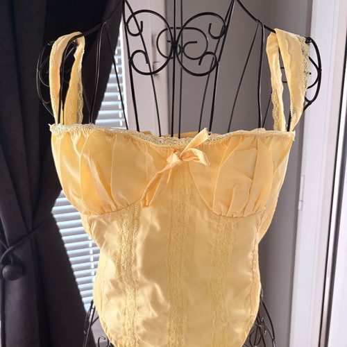 Summer top, yellow, size M