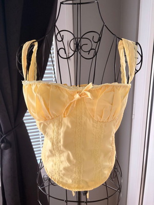 Summer top, yellow, size M
