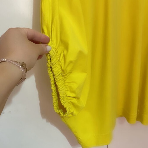 Rinascimento cotton blouse like new, yellow, one size