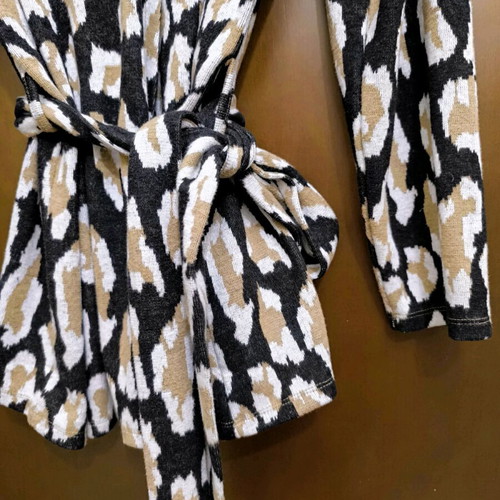 Vila knitted wrap cardigan XL like new, black and beige