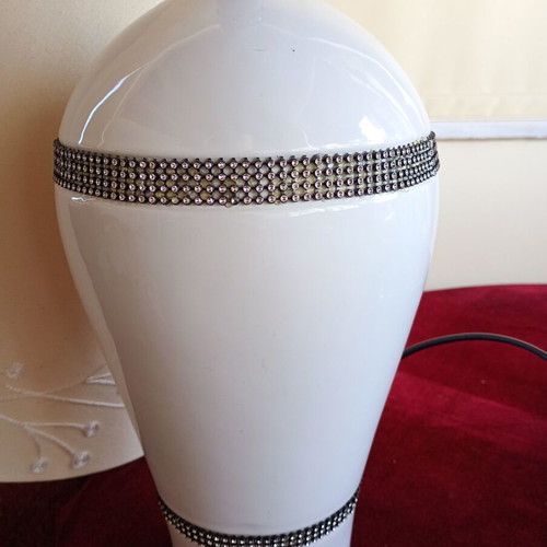 Porcelain table lamp like new, 68 cm height