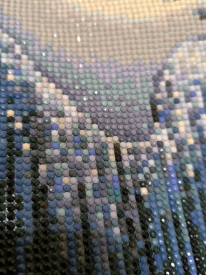 Beaded embroidery round design new