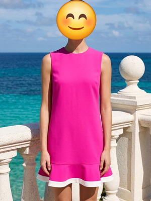 Victoria Beckham για Target αμάνικο φόρεμα από τουίλ με βολάν σαν καινούργιο, ροζ