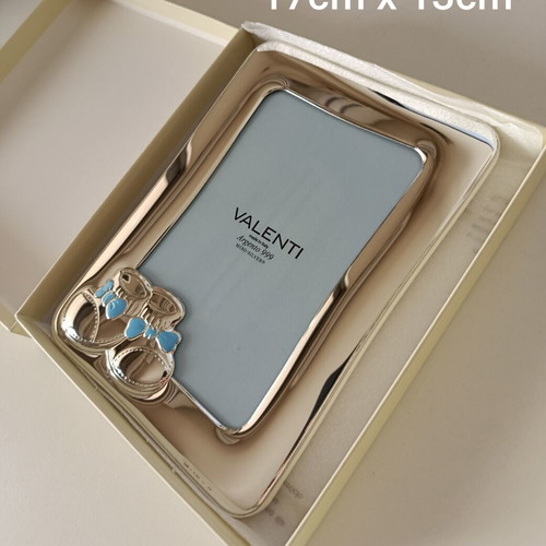 Silver 925 birth gift photo frame, 17x13cm