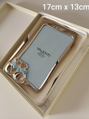 Silver 925 birth gift photo frame, 17x13cm