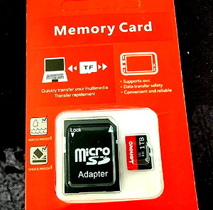 Lenovo micro sd card(tf) 1Tb με ανταπτορα . 300mb/s