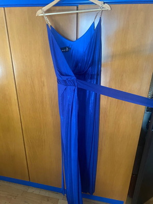 Parle moi maxi blue wrap dress new with chain straps