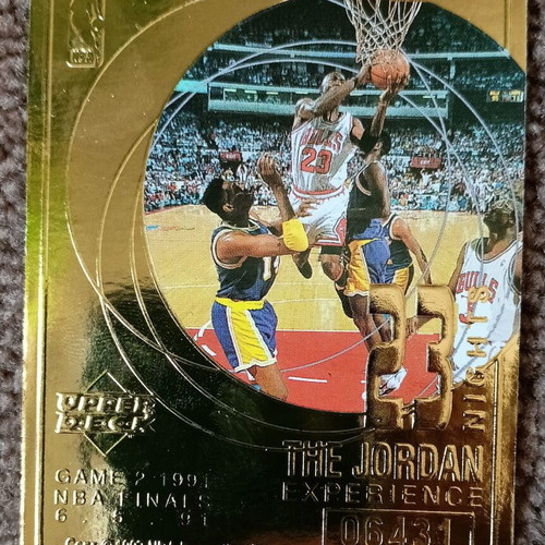 NBA Card Michael Jordan Game 2 1991 new, 22 kt gold