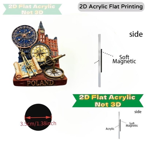 Flat magnet from Poland new, sealed packaging