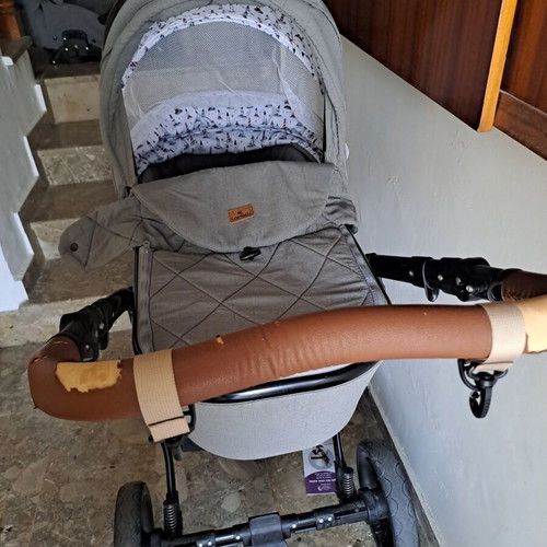 Lorelli Rimini 3in1 baby stroller, grey, suspension, storage