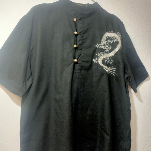 Sixth Sense shirt with embroidered dragon, XXL