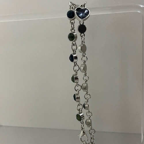 Women's bracelet new with stones and heart charm