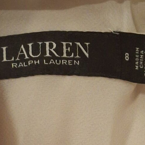Ralph Lauren Summer Midi Dress New, Beige Satin