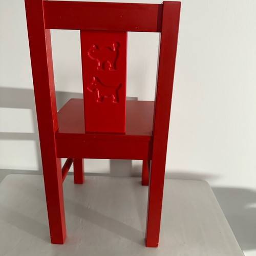 Wooden children's chair like new with free stool