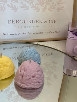 Ice Cream Ball Candles new handmade soy wax aromatic