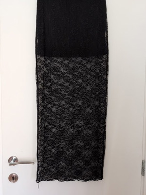 Maxi skirt black lace elastic waist size XS H&M like new