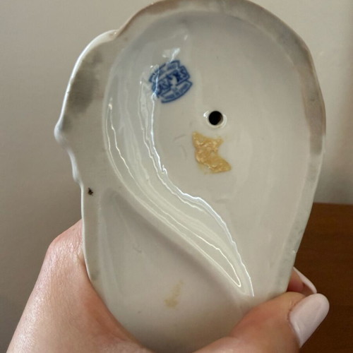 Porcelain handmade decoration like new, height 23 cm
