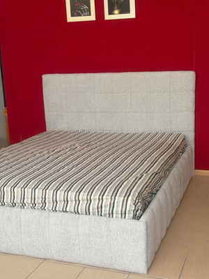 Bed covered with water-repellent fabric for 160x200 mattress, new