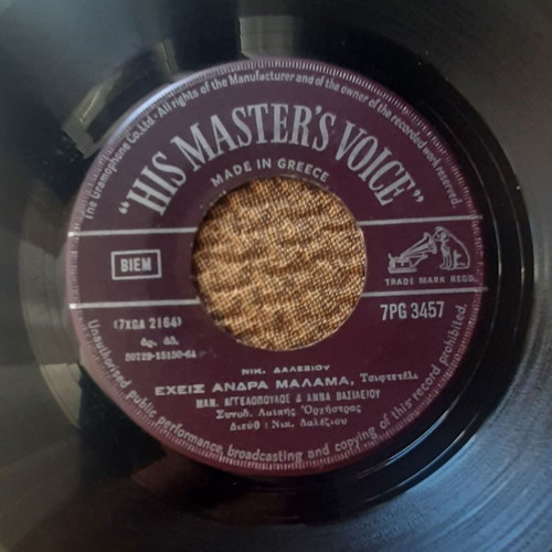 Giota Lidia Kaneis Den Pistevei 7" single used, laiko