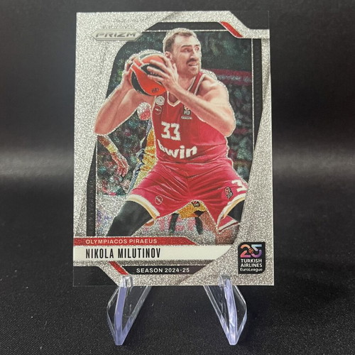 Nikola Milutinov 2024-25 Panini Prizm EuroLeague Glitter Prizm SSP card