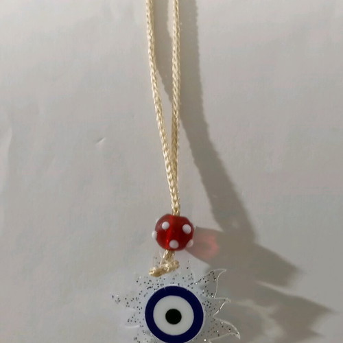 Necklace with sun eye new, multicolored