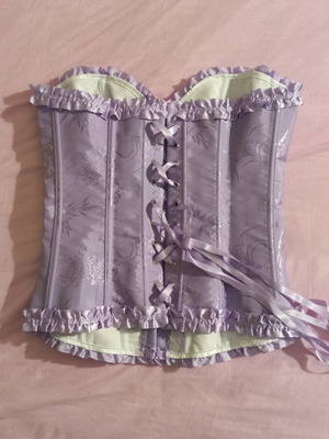 Satin corset new, size M, purple