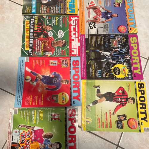 Top Scorer and Sporty magazines used