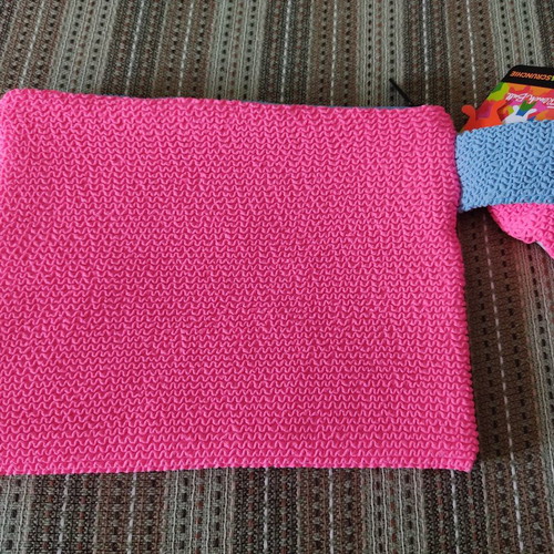 French Bull toiletry bag new, pink and turquoise